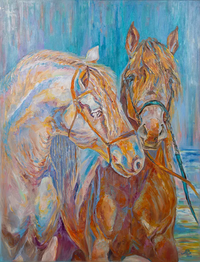 Image of "Harmony" by Vladyslava Shokha, size: 100 × 130 cm, made of Linen canvas, oil, finishing varnish, Painting medium, from Ukraine, priced at Price on request